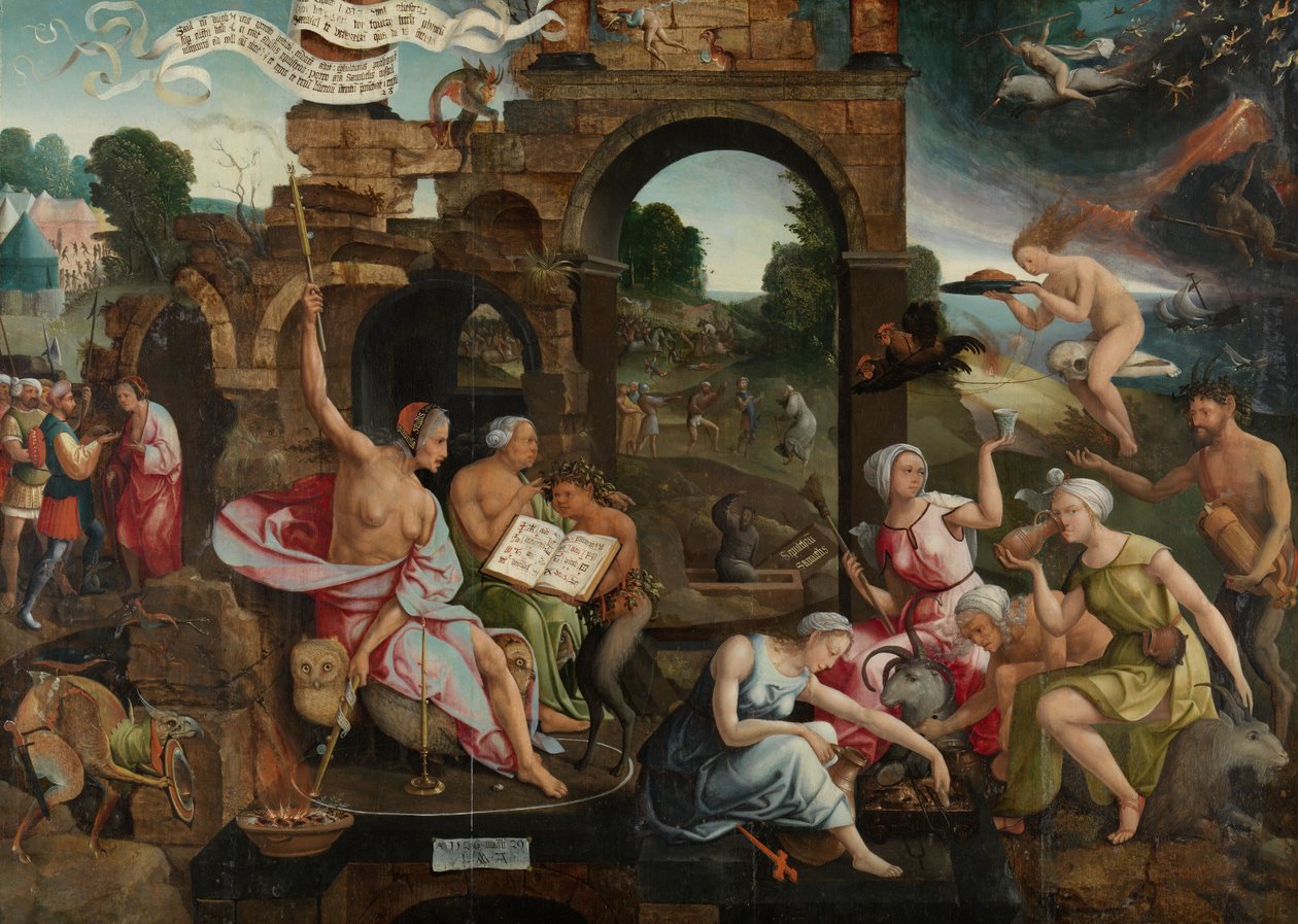 Saul és az endori boszorkány, 1526 alkotó: Jacob Cornelisz van Oostsanen