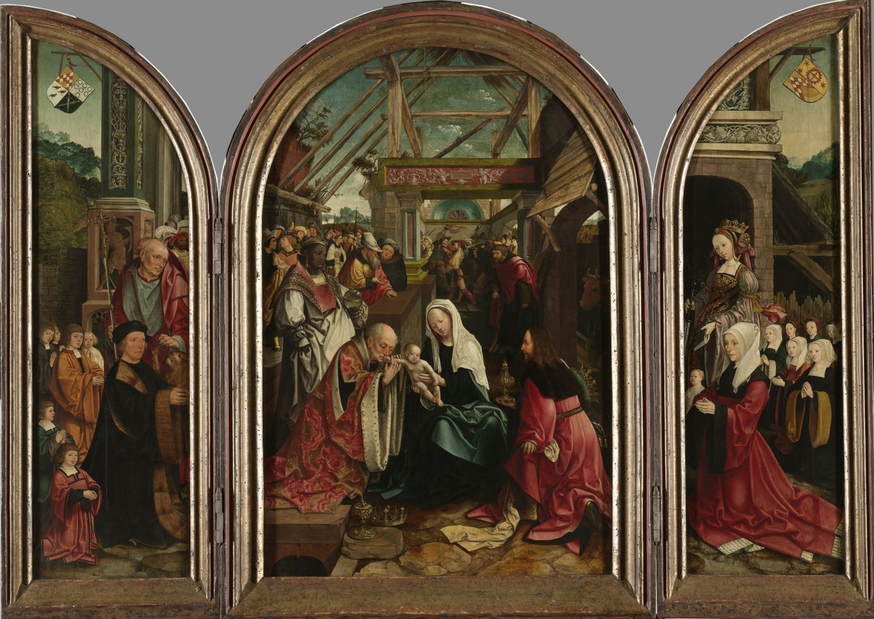 A mágusok imádása, 1517 alkotó: Jacob Cornelisz van Oostsanen