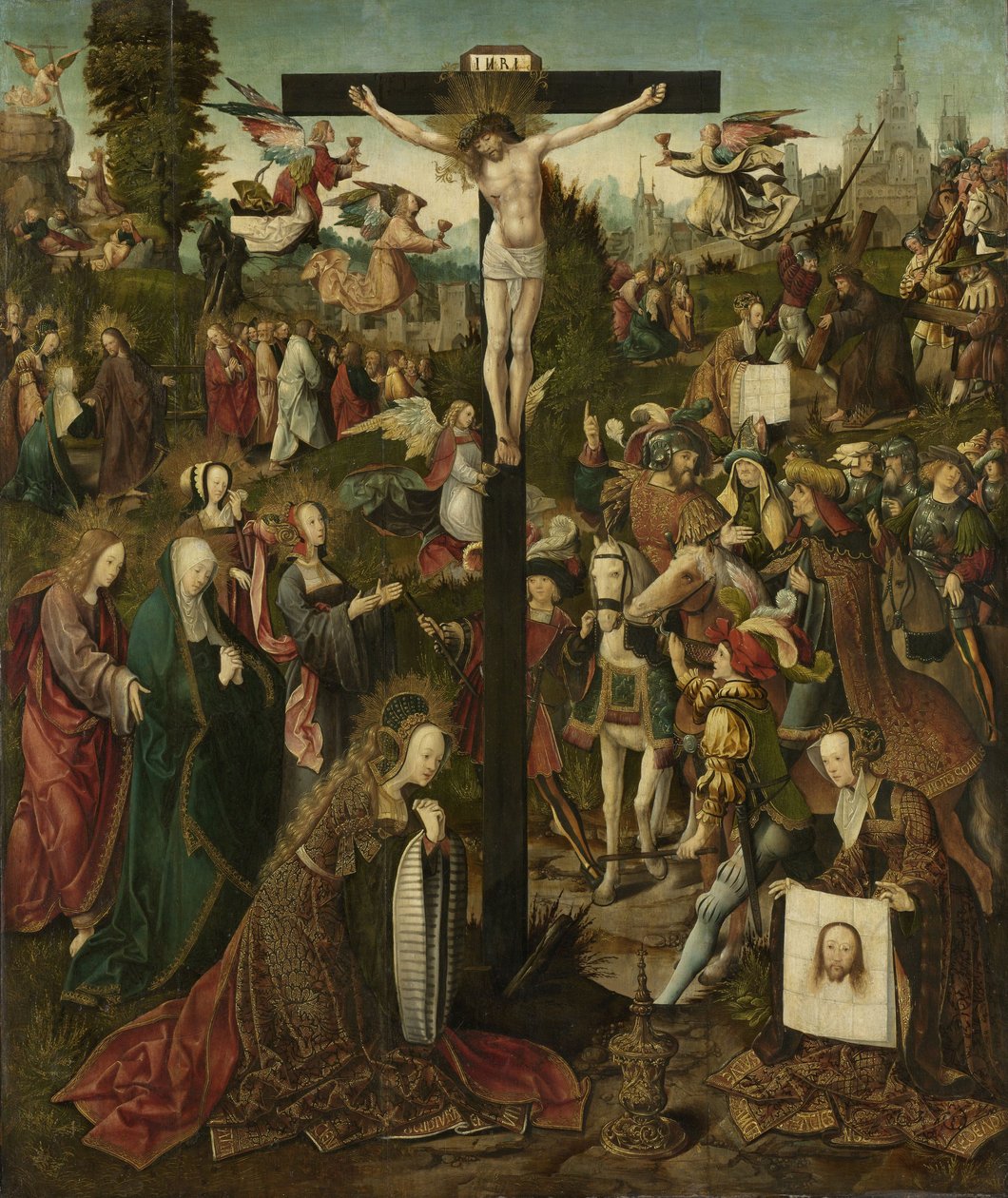 A keresztre feszítés, 1507 körül-1510 között alkotó: Jacob Cornelisz van Oostsanen