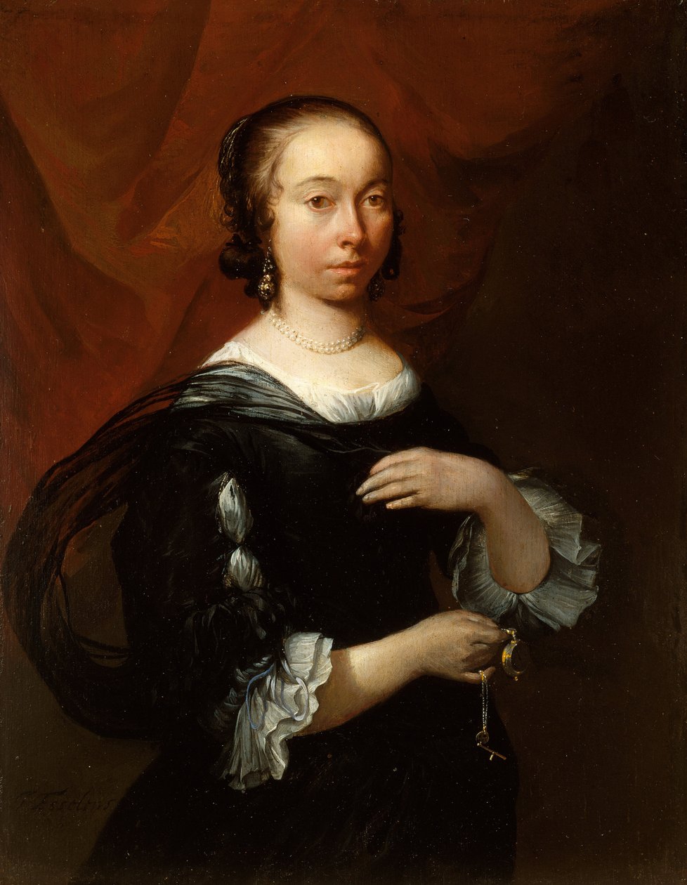 Egy hölgy portréja, 1665-70 körül alkotó: Jacob Esselens