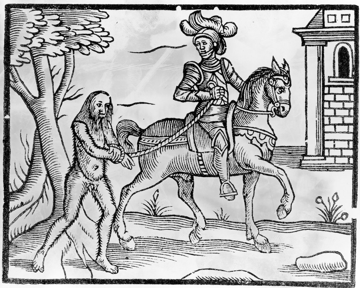 Egy lovag és egy vadember, 1520-50 körül alkotó: Jacob Faber