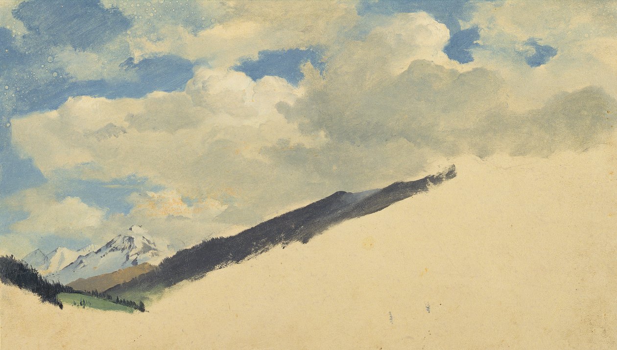 Felhőtanulmány hegycsúcsokkal, 1830 alkotó: Jacob Gensler