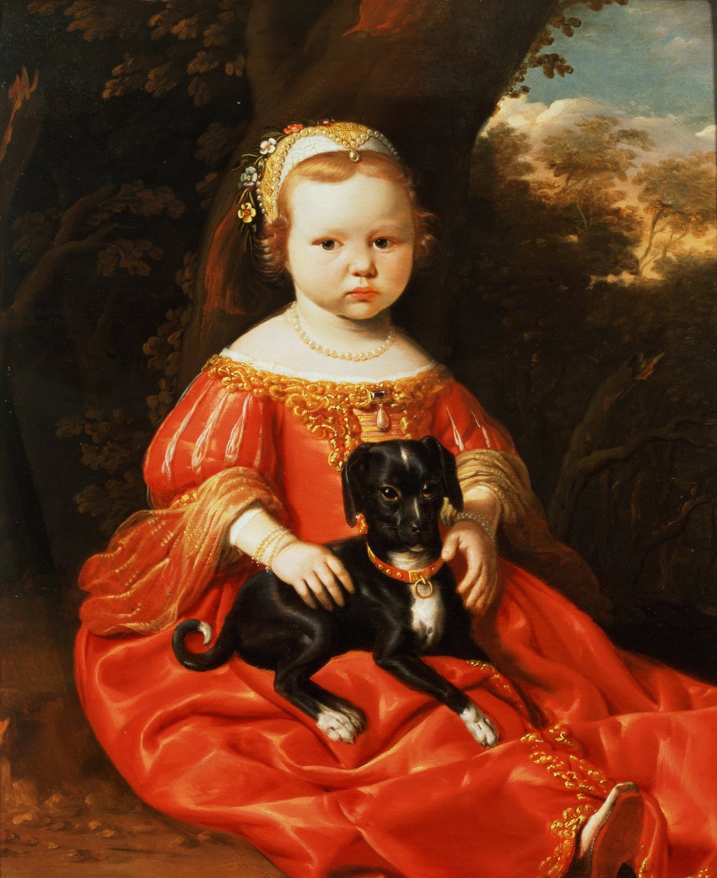 Portré egy lány kutyával alkotó: Jacob Gerritsz Cuyp