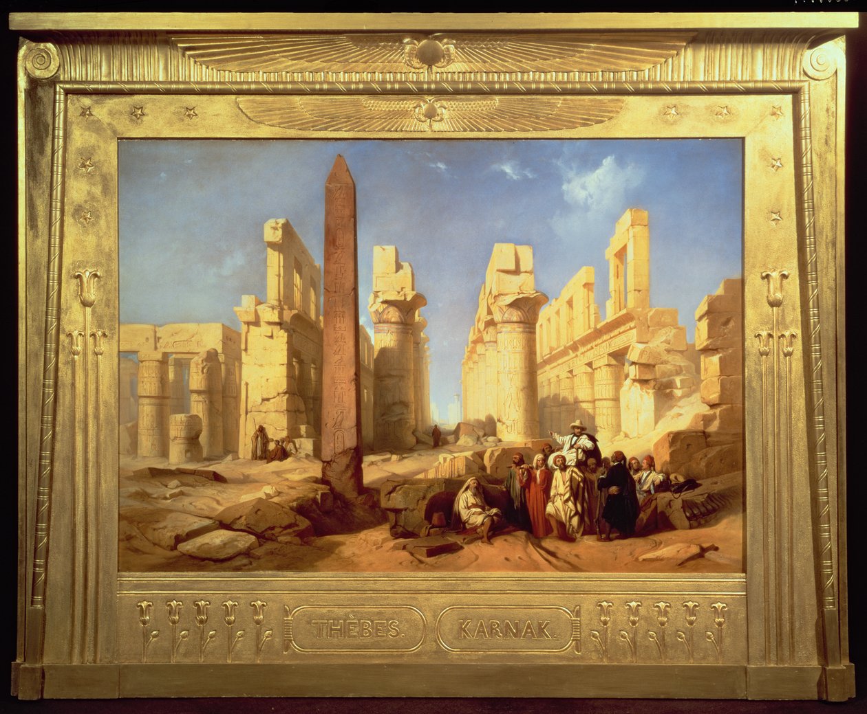 A karnaki palota romjai Thébában, 1856 (panel) alkotó: Jacob Jacobs