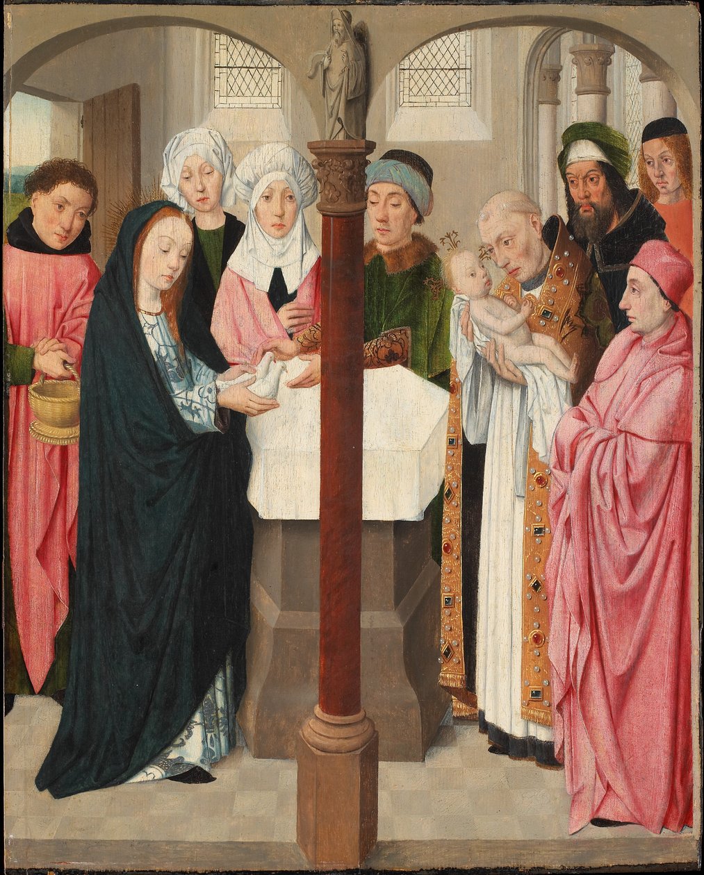 A bemutató a templomban, 1490-1500 körül (olaj és tempera a panelen) alkotó: Jacob Jansz.