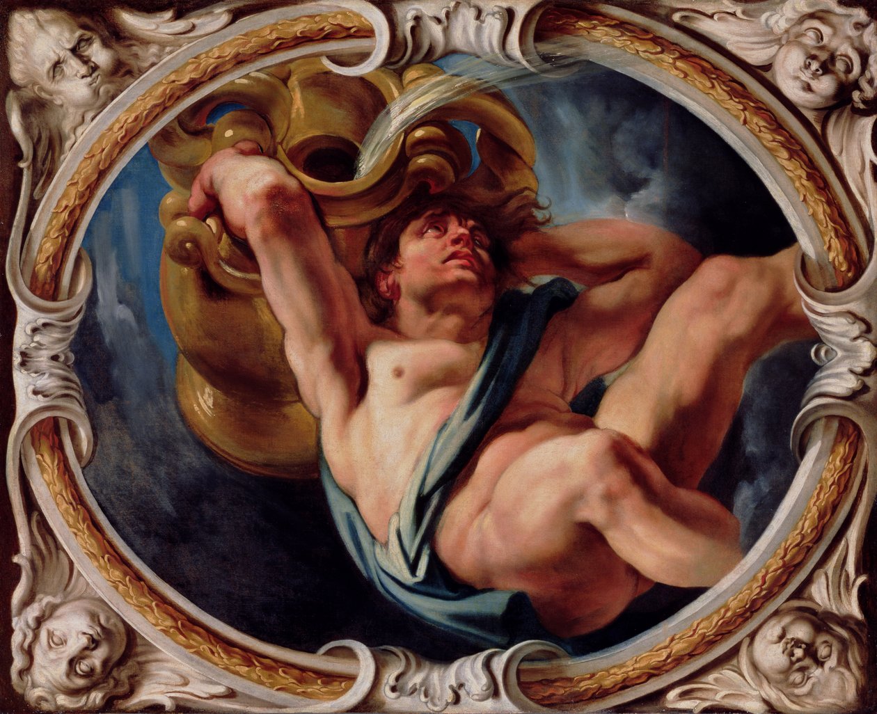 Vízöntő, a Zodiákus jegyeiből (lásd még 196700-196711) alkotó: Jacob Jordaens