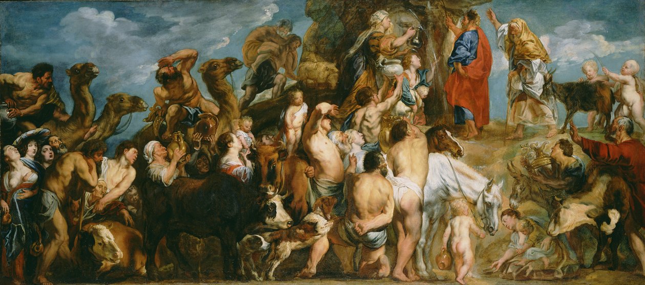 Mózes vizet csap a sziklából, 1645-50 körül alkotó: Jacob Jordaens