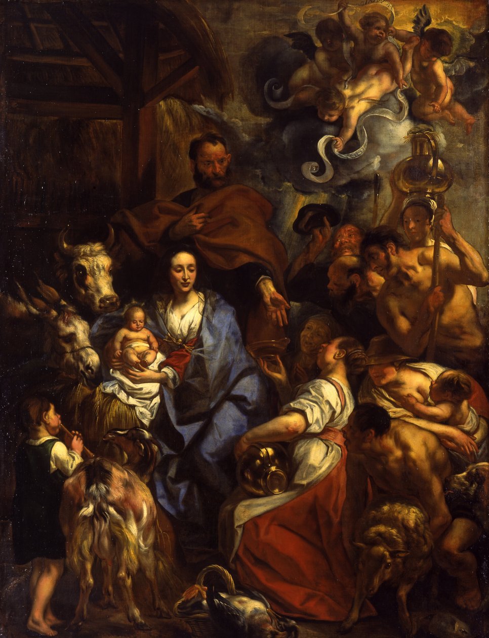 A Pásztorok imádata alkotó: Jacob Jordaens