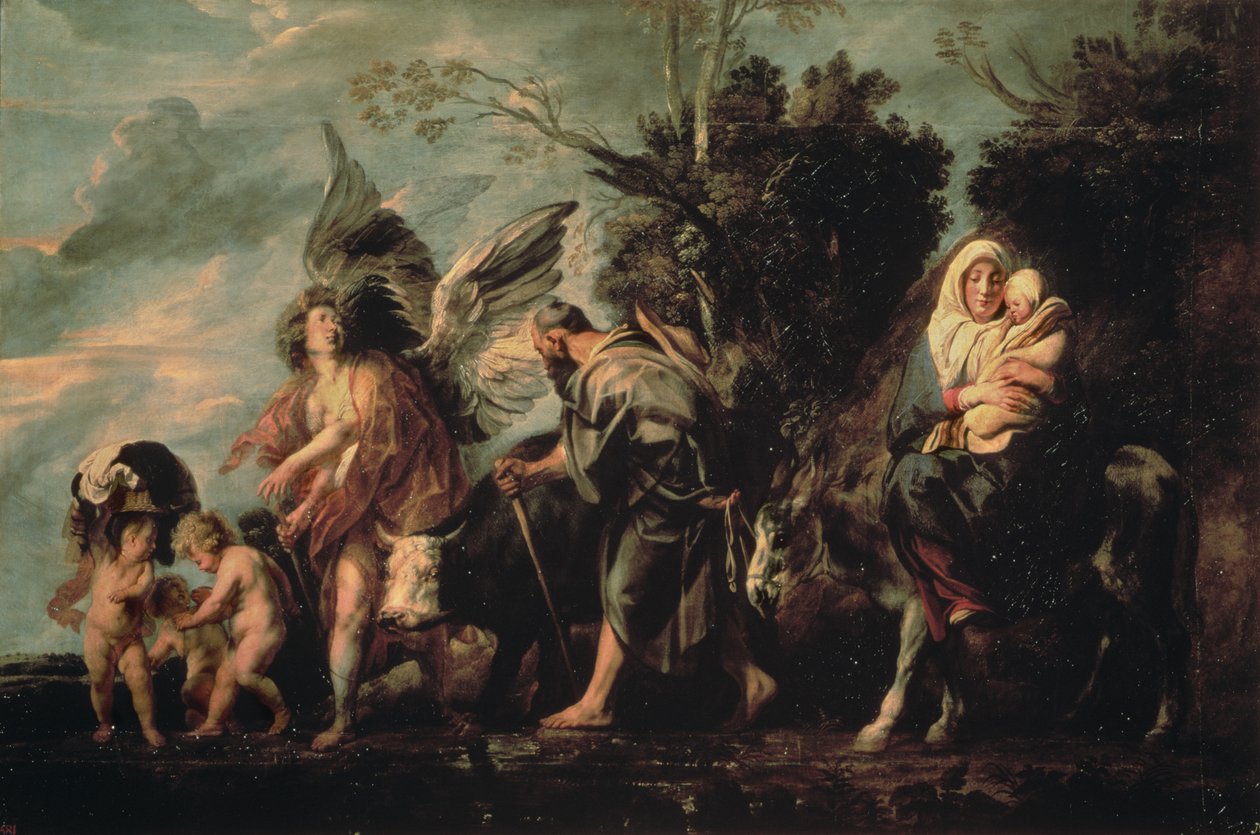 Repülés Egyiptomba, 17. század alkotó: Jacob Jordaens