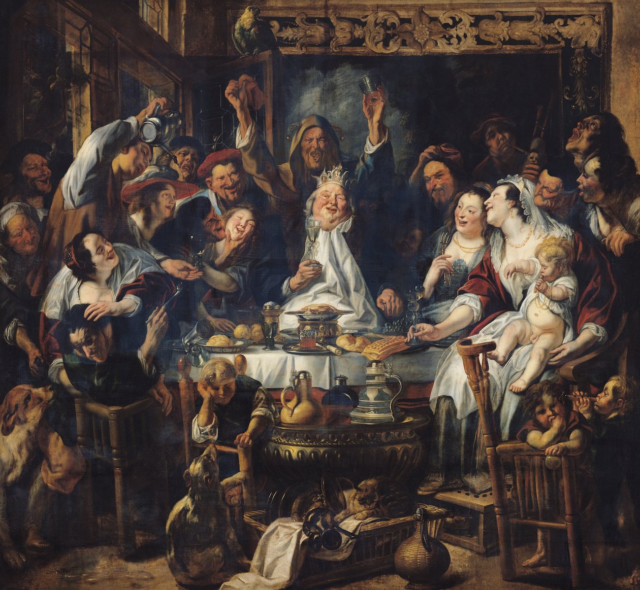 A király iszik alkotó: Jacob Jordaens