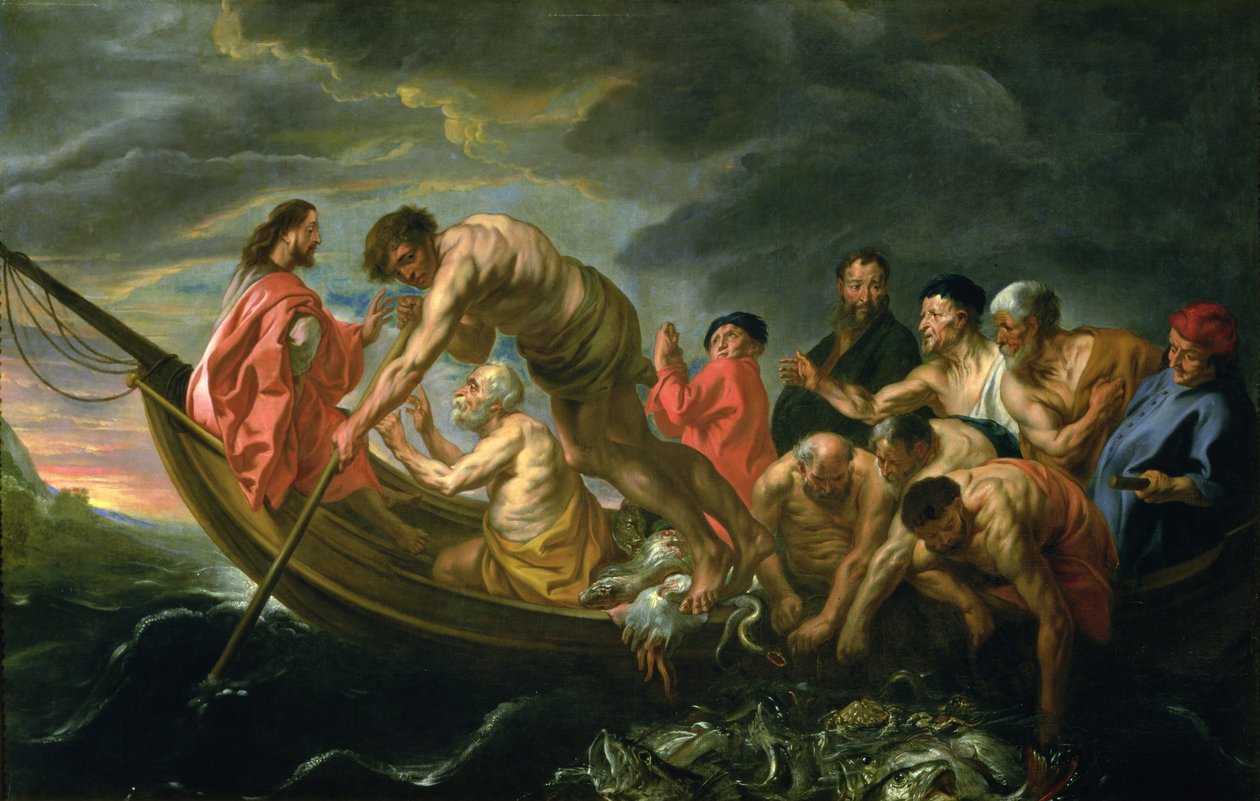 A halak csodás tervezete, 1640 körül alkotó: Jacob Jordaens