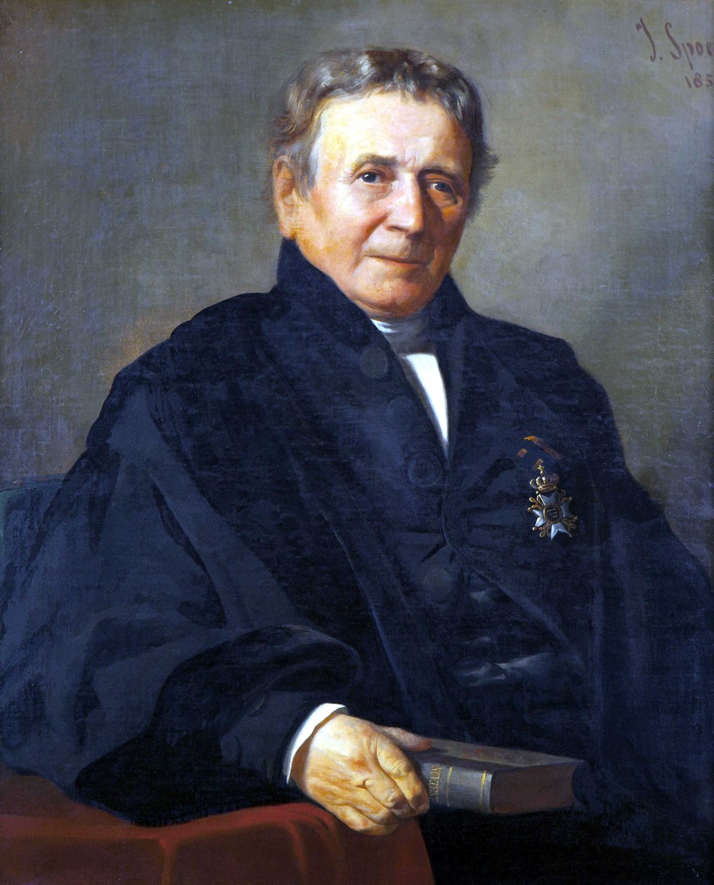 Wessel Albertus van Hengel (1779-1871), a Leideni Egyetem teológiai professzora alkotó: Jacob Spoel