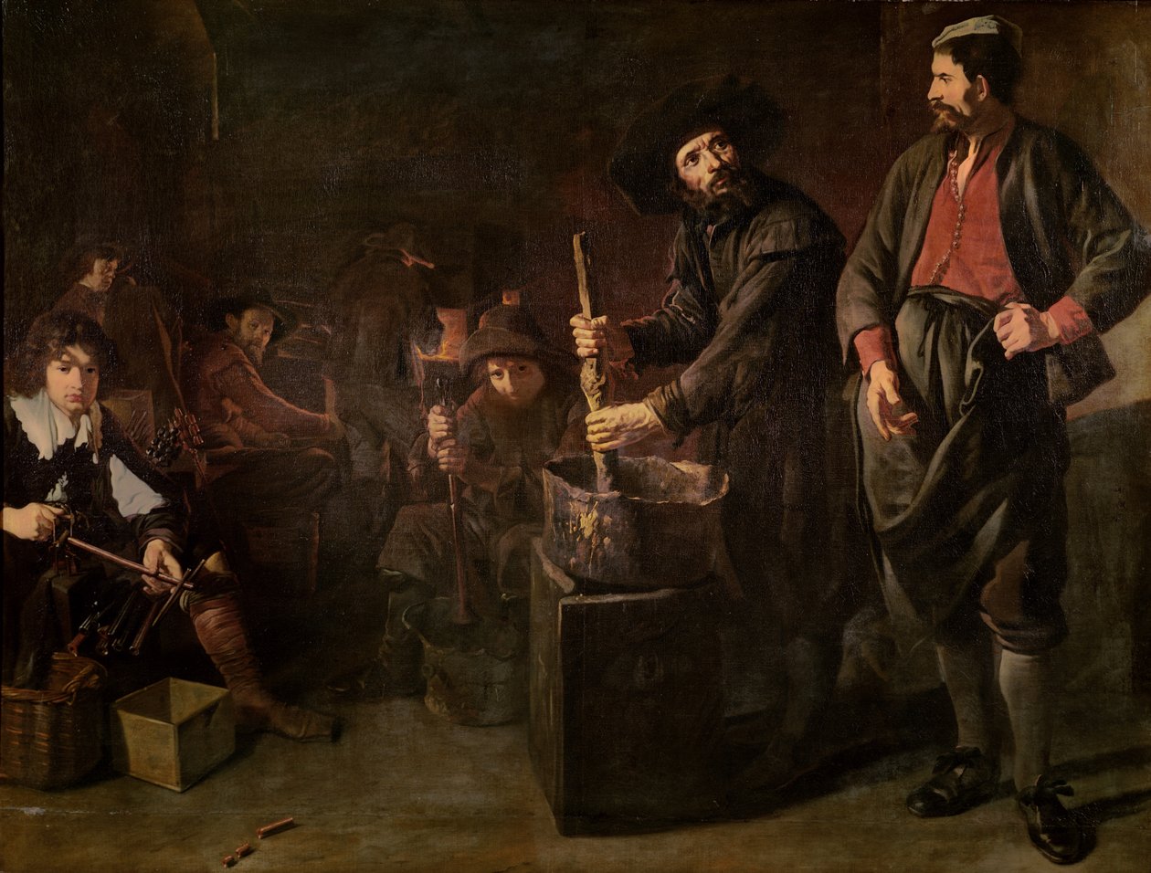 Egy amszterdami üveggyártó műhely belseje alkotó: Jacob or Jacques van Loo