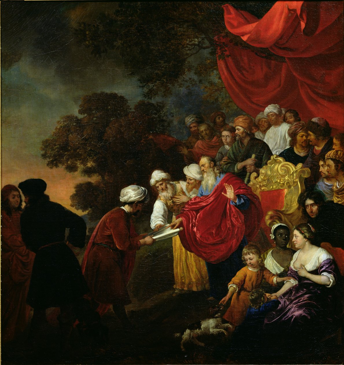 Zerubbábel Jeruzsálem tervét mutatja Círusnak alkotó: Jacob or Jacques van Loo