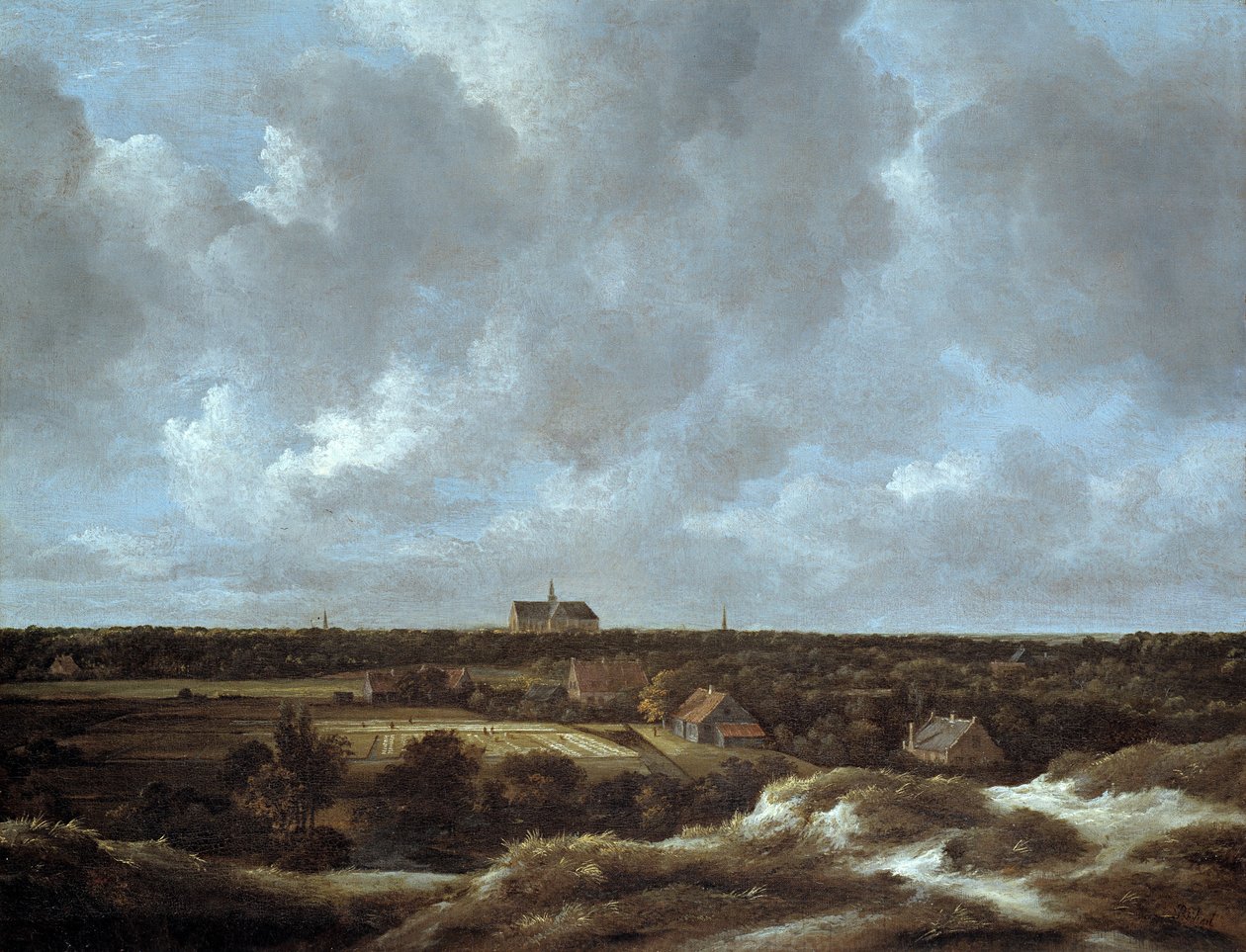 A Haarlem és a fehérítő mezők megtekintése alkotó: Jacob van Ruisdael