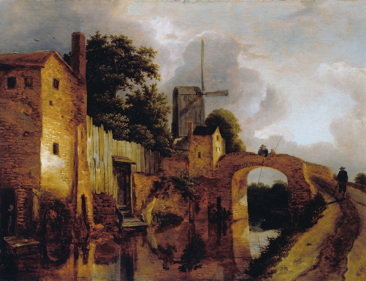 Csatorna híddal alkotó: Jacob van Ruisdael