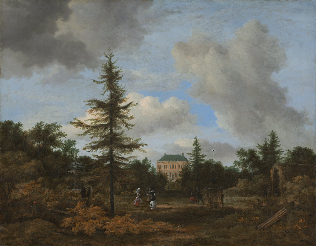 Vidéki ház egy parkban alkotó: Jacob van Ruisdael