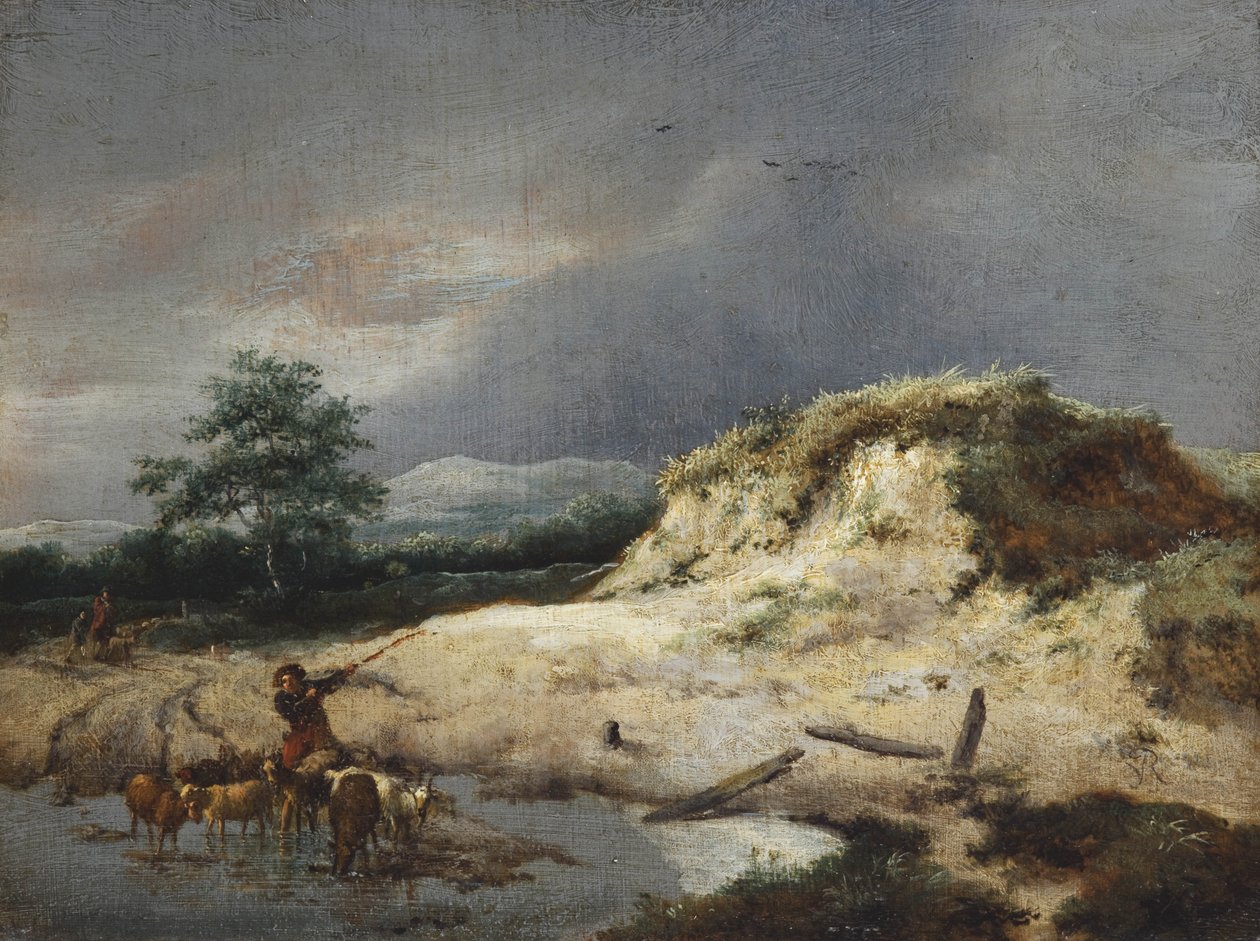 Dűne táj pásztorral és nyájával alkotó: Jacob van Ruisdael