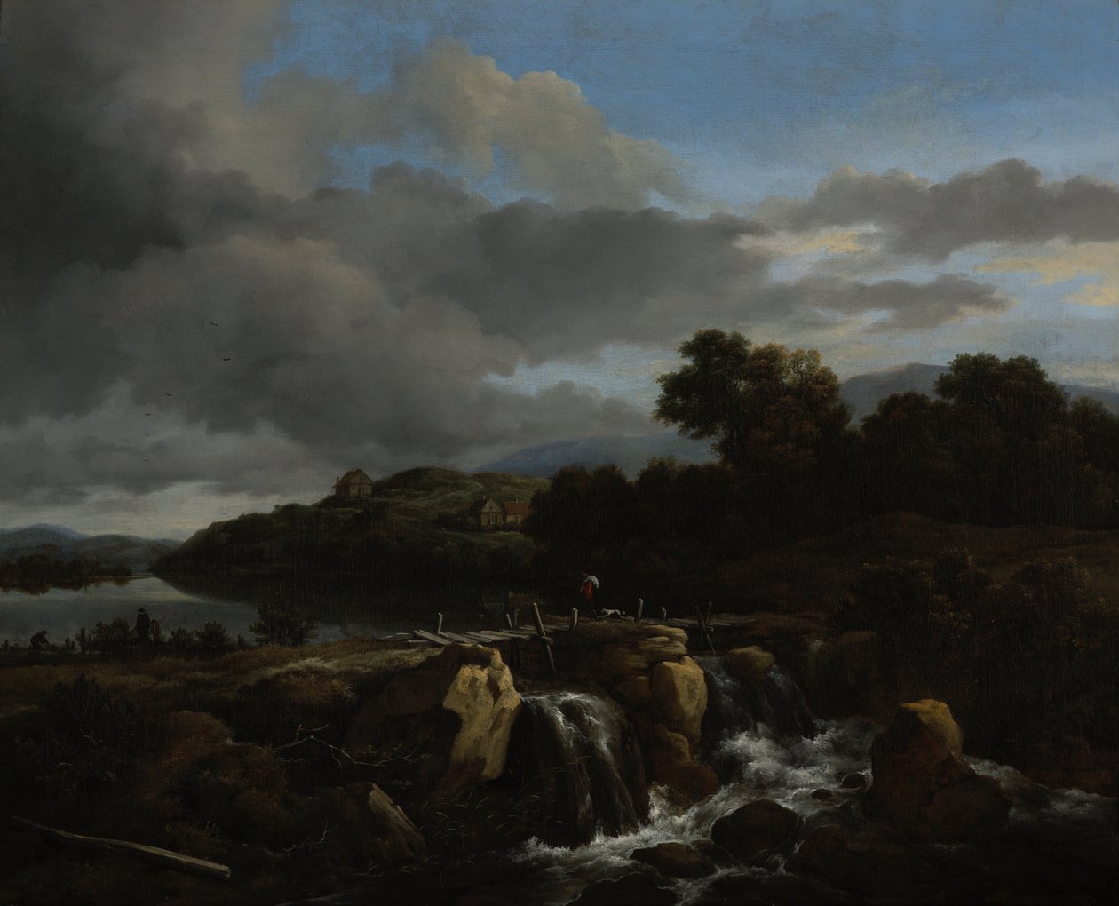Tájkép kaszkáddal alkotó: Jacob van Ruisdael