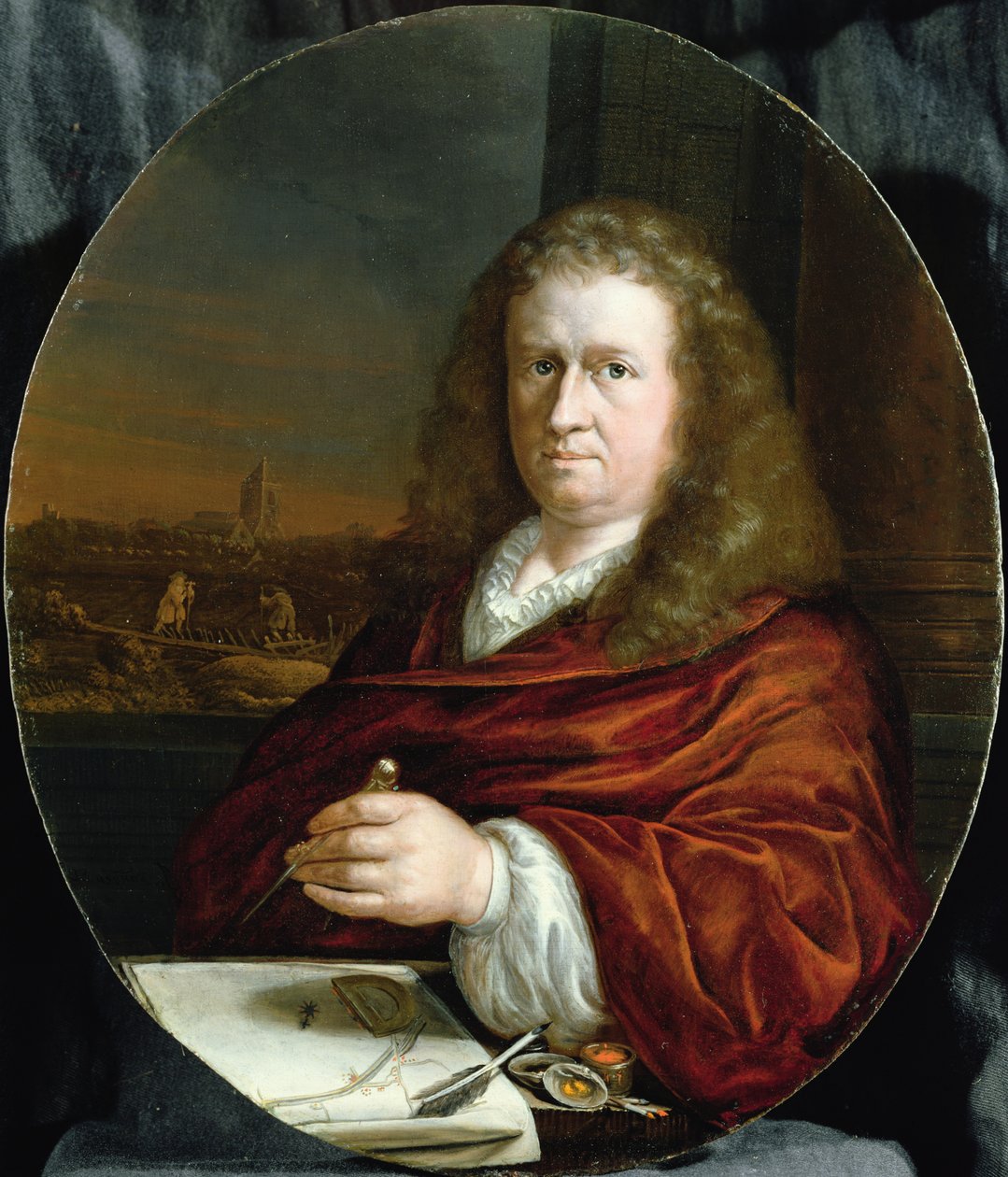 Egy földmérő portréja alkotó: Jacob van der Sluys