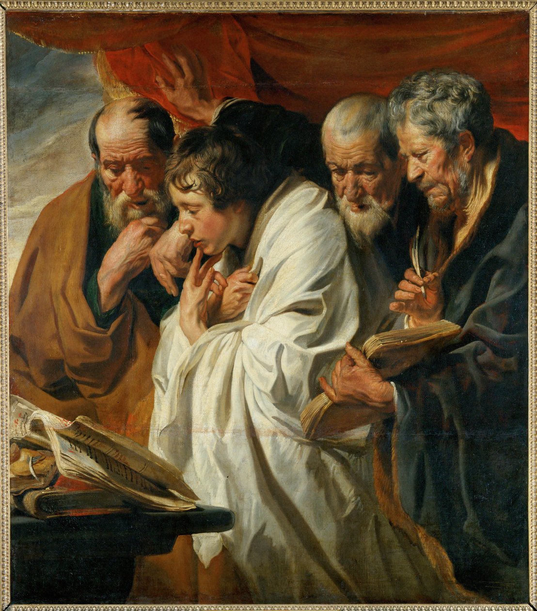 A négy evangélista, Máté, Lukács, Márk és János ... alkotó: Jacob (studio of) Jordaens