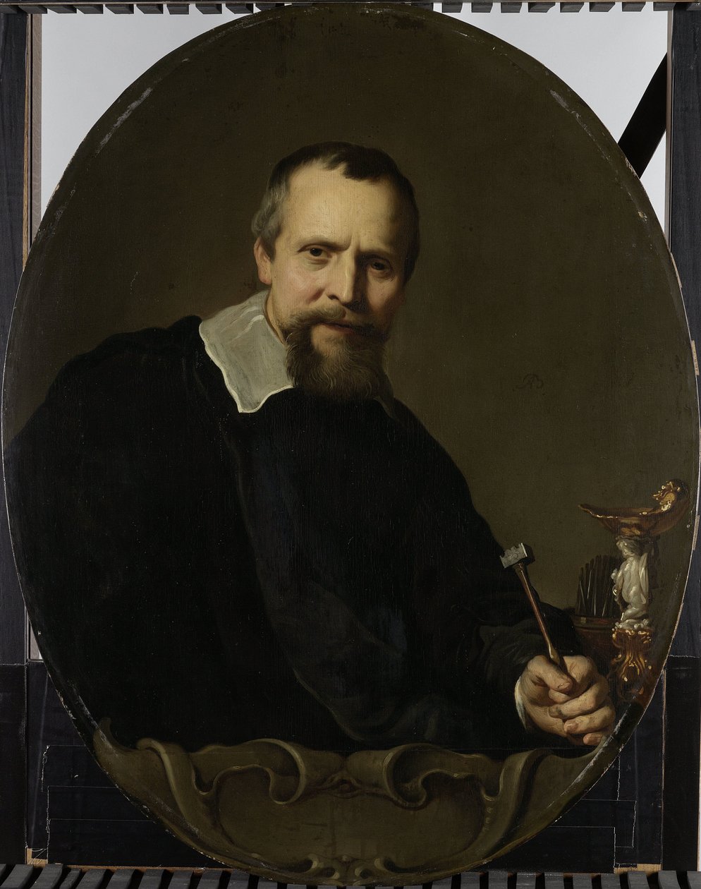 Johannes Lutma portréja Jan Lutma (1584/85-1669). Amsterdam Silversmith alkotó: Jacob Adriaensz. Backer