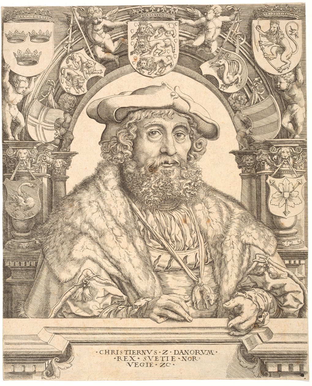 Dán: II. keresztény dán király alkotó: Jacob Binck