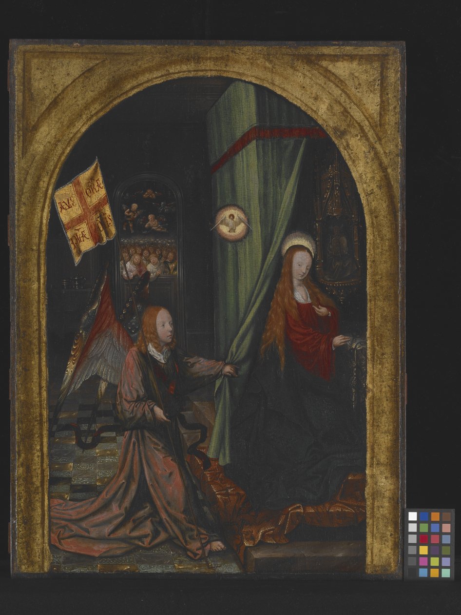 Angyali üdvözlet (olaj, fa) alkotó: Jacob Cornelisz van Oostsanen