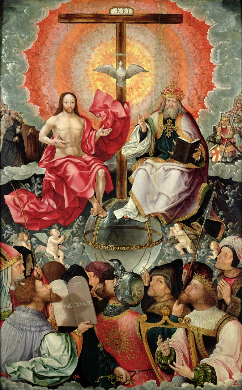 Triptichon központi táblája a Szentháromság-imádattal, 1523 (lásd: 242037, 242038, 242039) alkotó: Jacob Cornelisz van Oostsanen