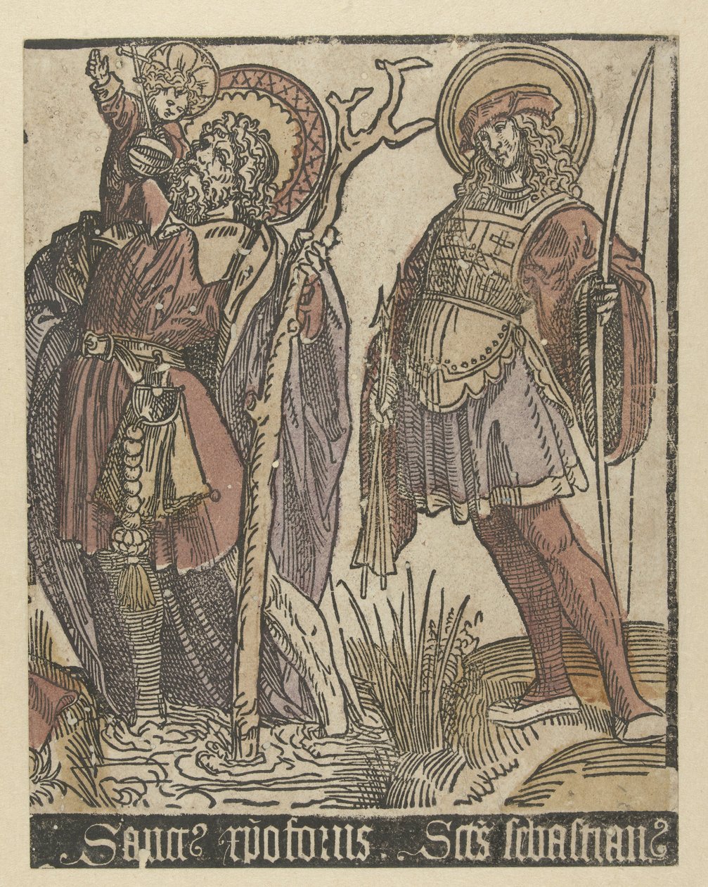 Szent Kristóf és Sebastian Szentek Annával Drieënben (sorozat címe) alkotó: Jacob Cornelisz van Oostsanen