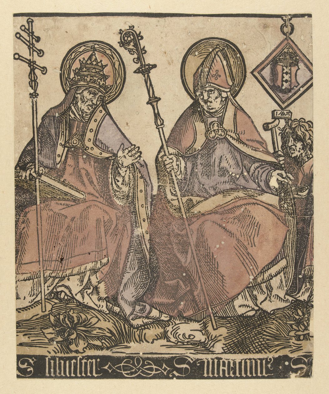 Szentek Silvester és Martinus Szentek Annával Drieënben (sorozat címe) alkotó: Jacob Cornelisz van Oostsanen