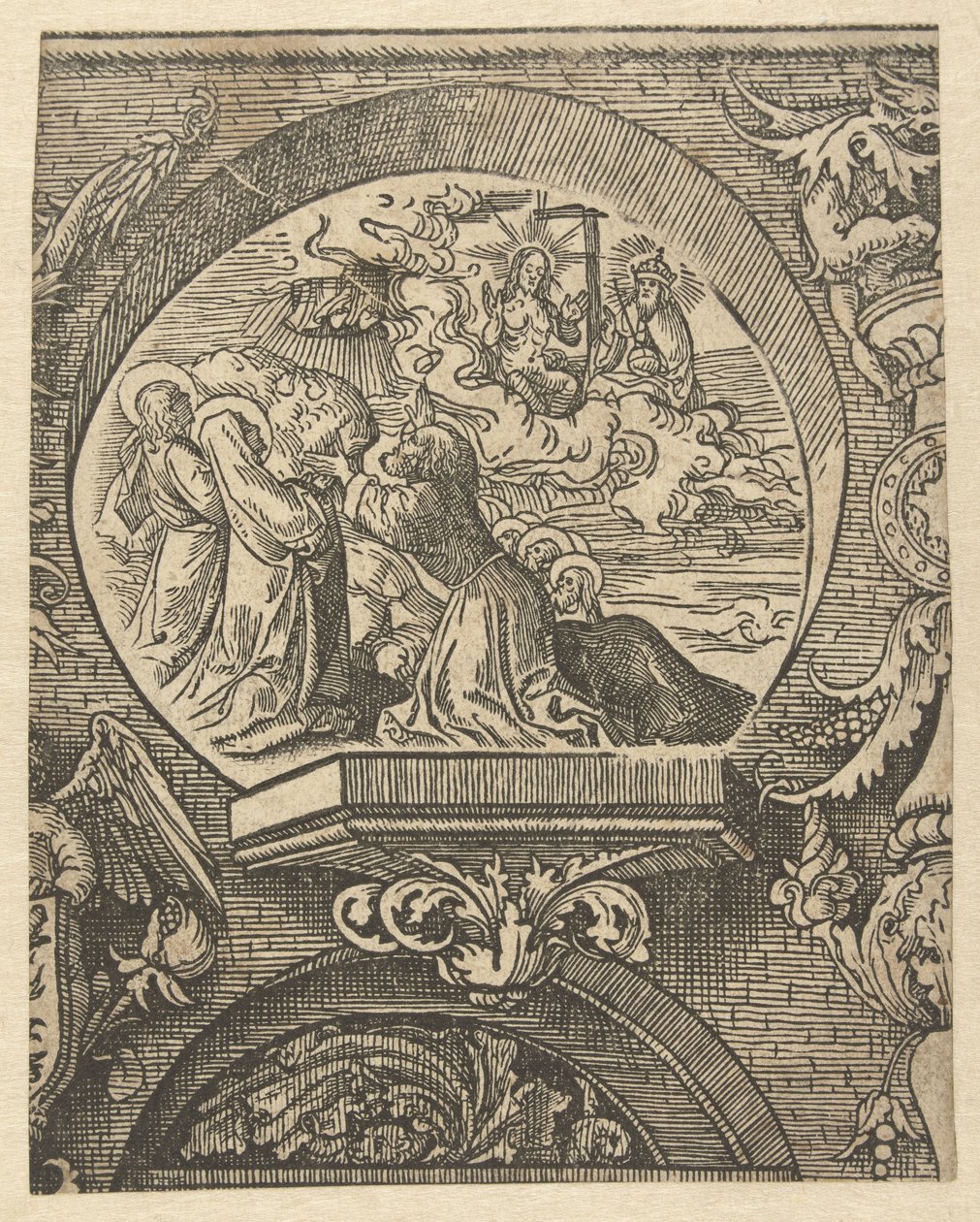 A mennybemenetel és Krisztus az Atya Isten előtt The Creed (sorozat címe) alkotó: Jacob Cornelisz van Oostsanen