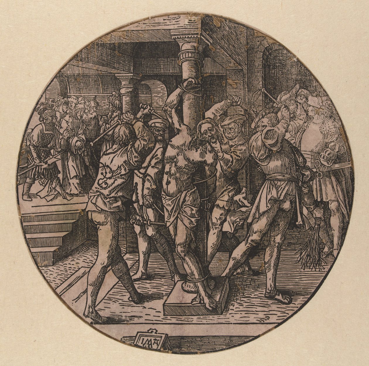 Krisztus csapása The Round Passion (sorozat címe) alkotó: Jacob Cornelisz van Oostsanen