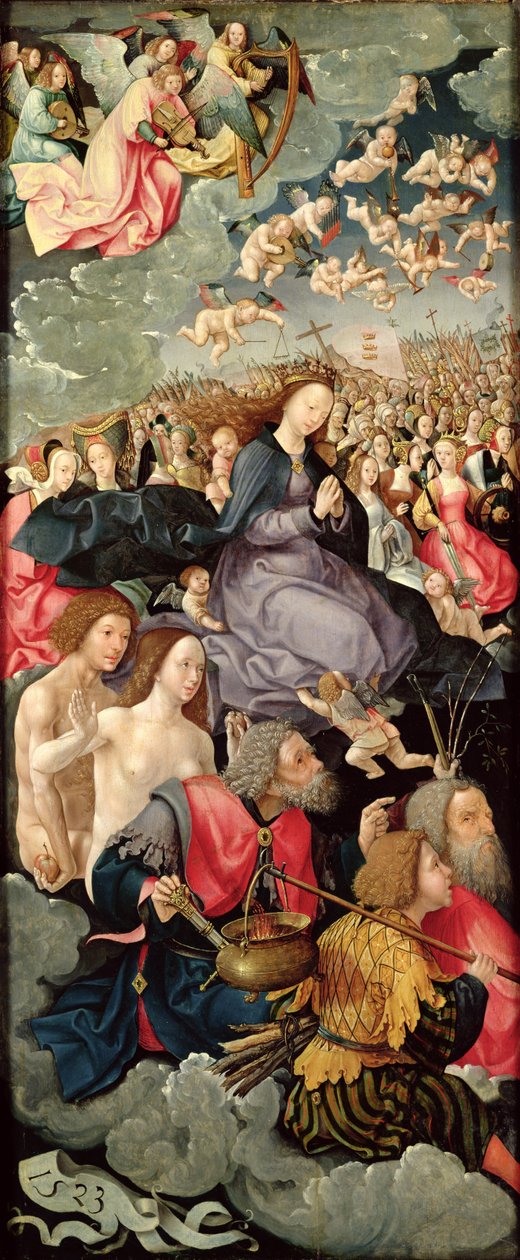 A Triptichon bal szárnya a Szentháromság-imádattal, 1523 (lásd: 242037, 242039, 242040) alkotó: Jacob Cornelisz van Oostsanen