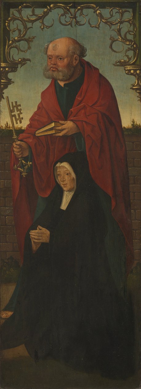 Szent Péter és egy adományozó, Szent Tamás fordított, 152025 alkotó: Jacob Cornelisz. van Oostsanen