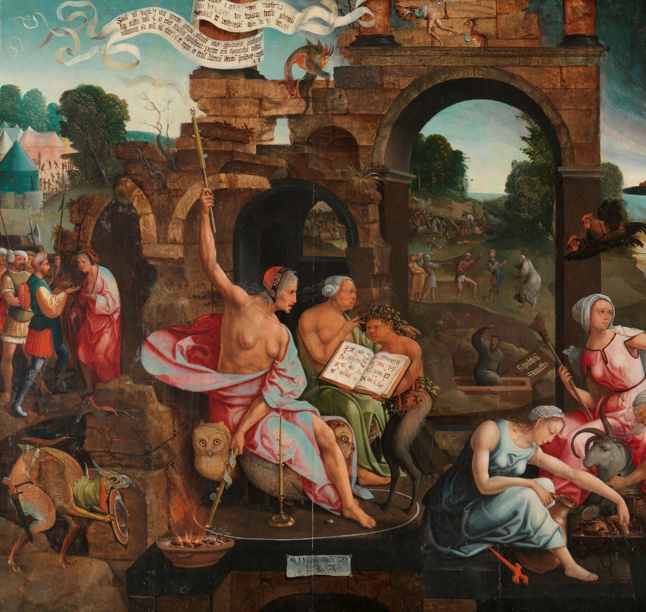 Saul és az endori boszorkány alkotó: Jacob Cornelisz van Oostsanen