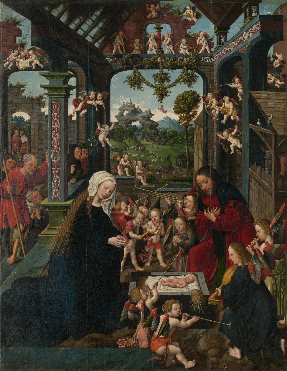 A gyermek Krisztus imádata alkotó: Jacob Cornelisz. van Oostsanen