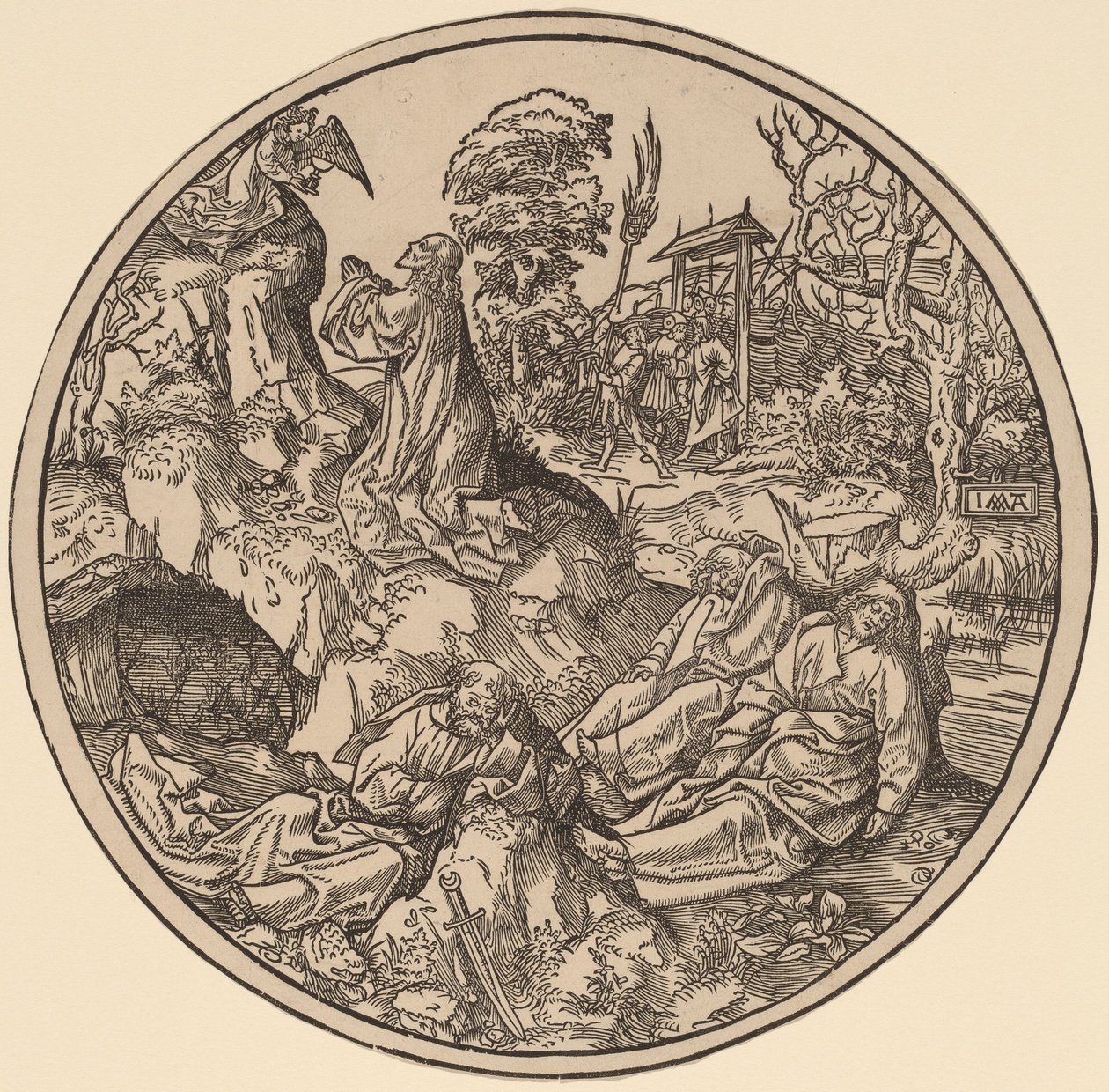 Az agónia a kertben alkotó: Jacob Cornelisz van Oostsanen