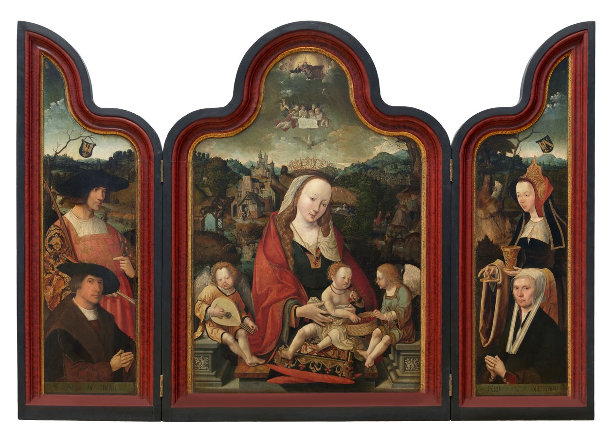 Pompeius Ottó és felesége, Gerbich Cleanser triptichonja (olaj a panelen) alkotó: Jacob Cornelisz van Oostsanen