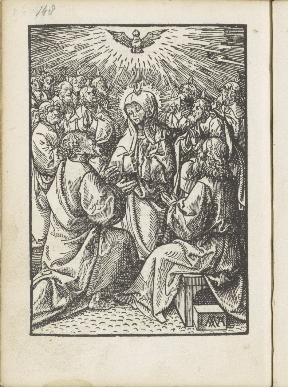 A Szentlélek kiáradása A kis szenvedély (sorozat címe) alkotó: Jacob Cornelisz van Oostsanen