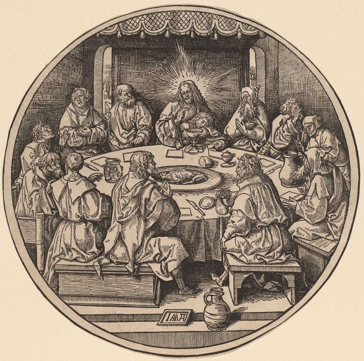 Az utolsó vacsora alkotó: Jacob Cornelisz van Oostsanen after Albrecht Dürer