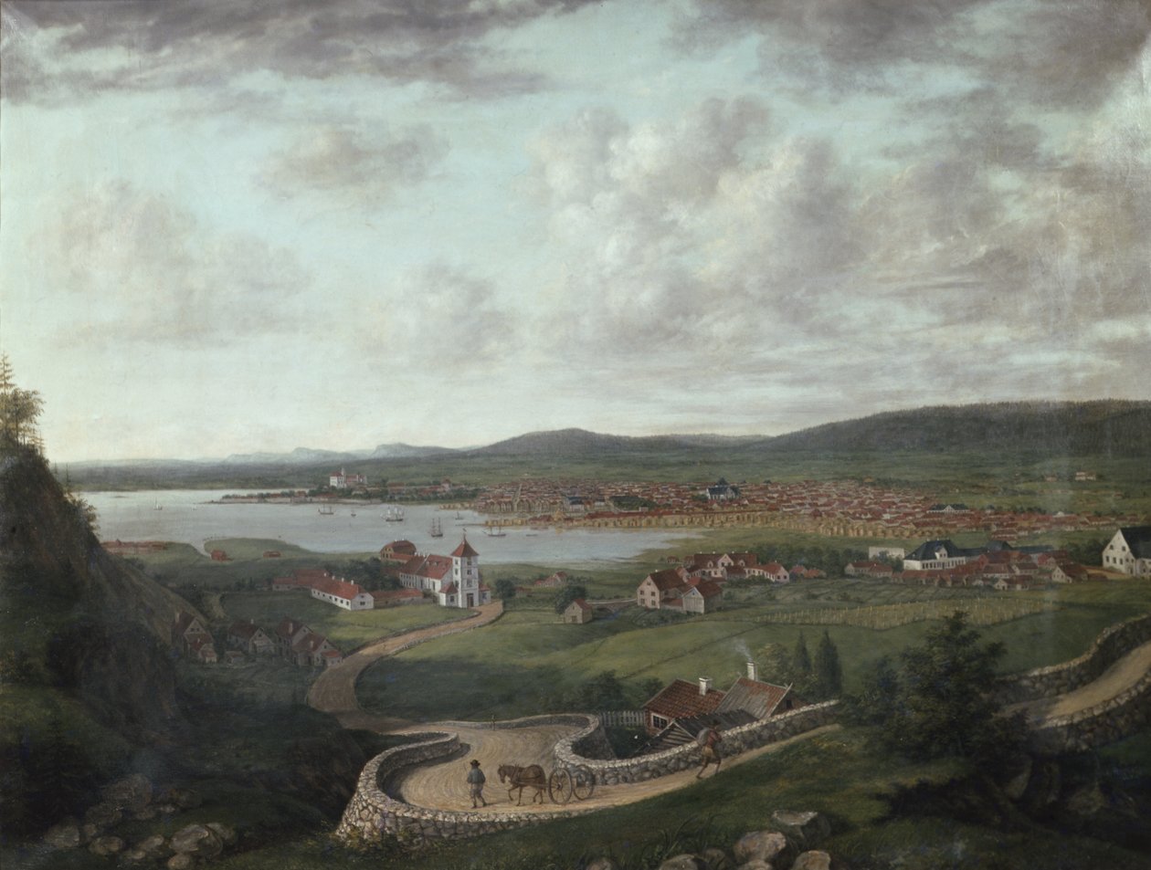 Christiania és környéke az Egebergetről alkotó: Jacob Edward Munch