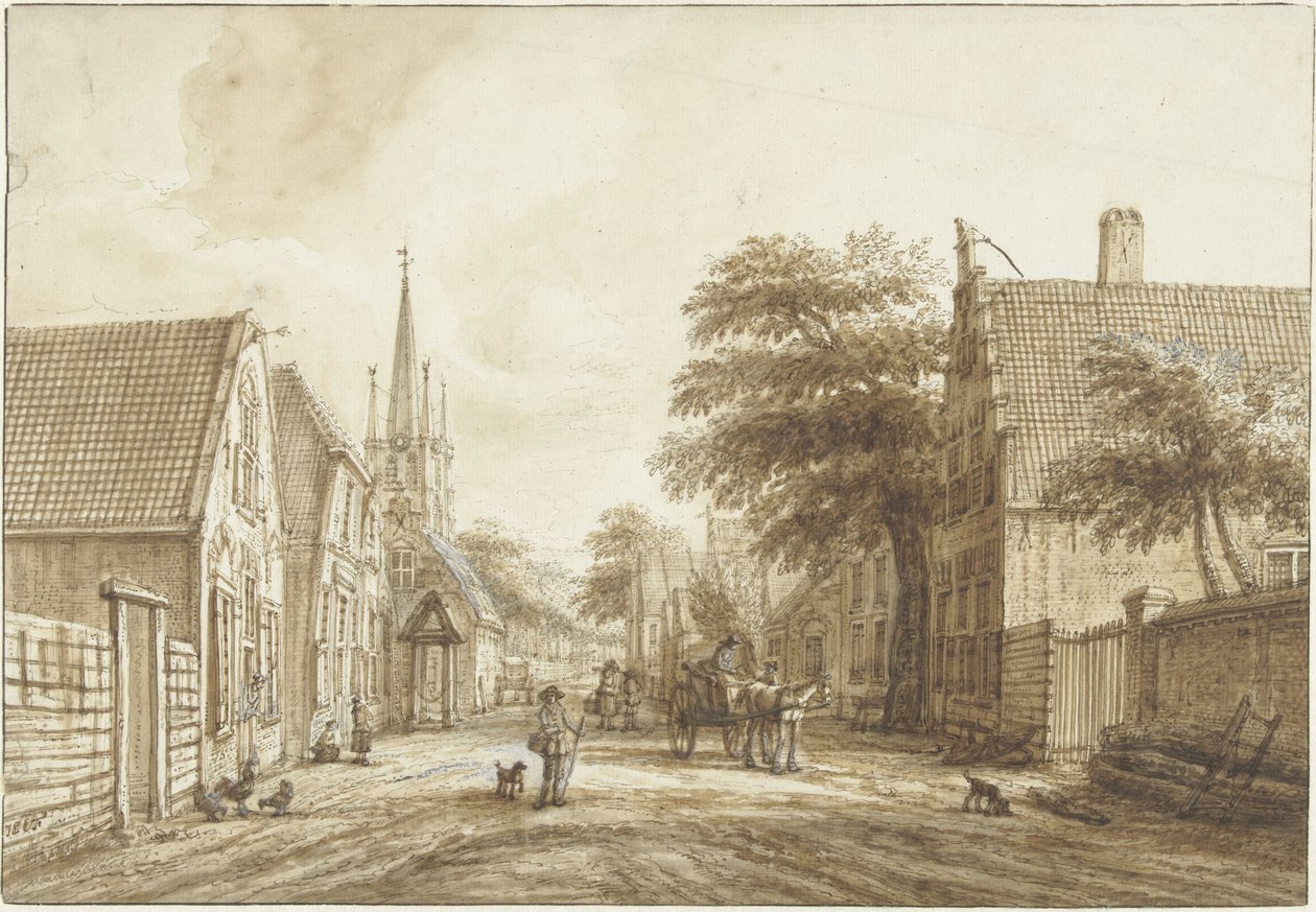 Az Achterweg Voorschotenben alkotó: Jacob Elias La Fargue