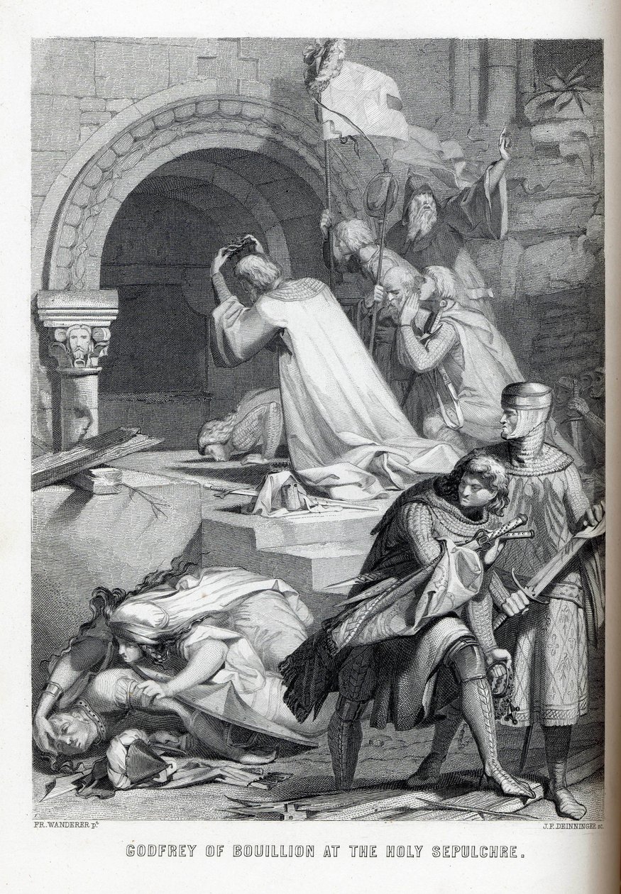 Godfrey of Bouillon a Szent Sírnál, 1882 alkotó: Jacob Friedrich Deininger