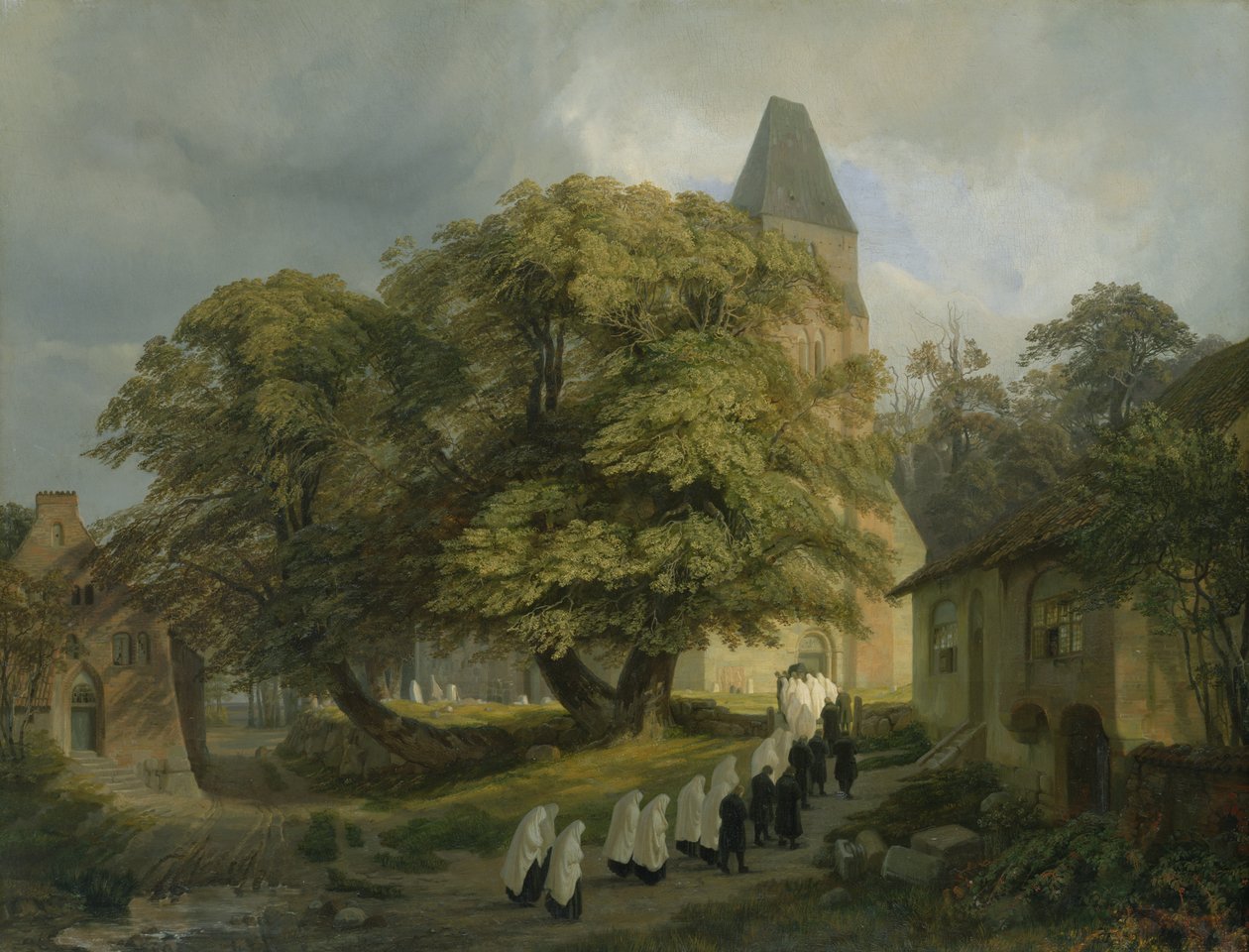 Elstorf templomkert, Hamburg közelében, 1837 alkotó: Jacob Gensler