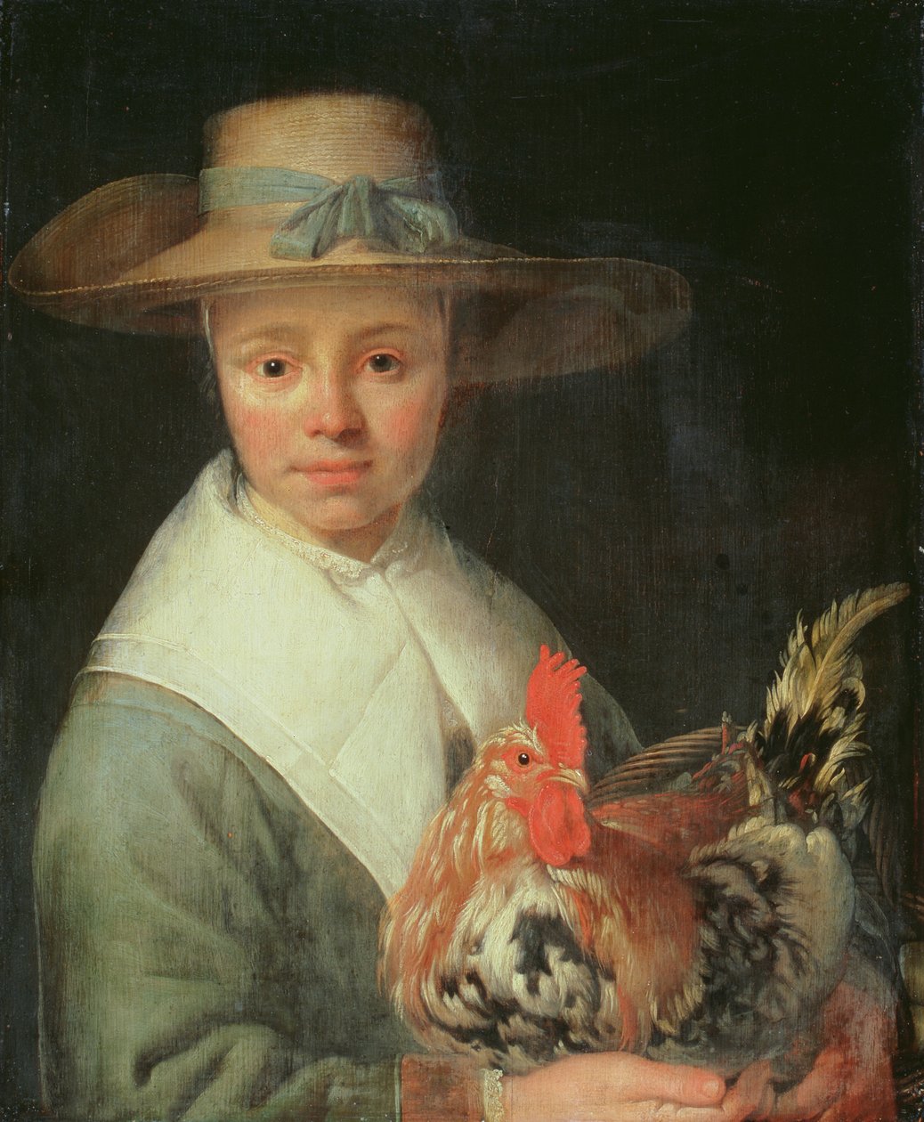 Lány kakassal alkotó: Jacob Gerritsz Cuyp