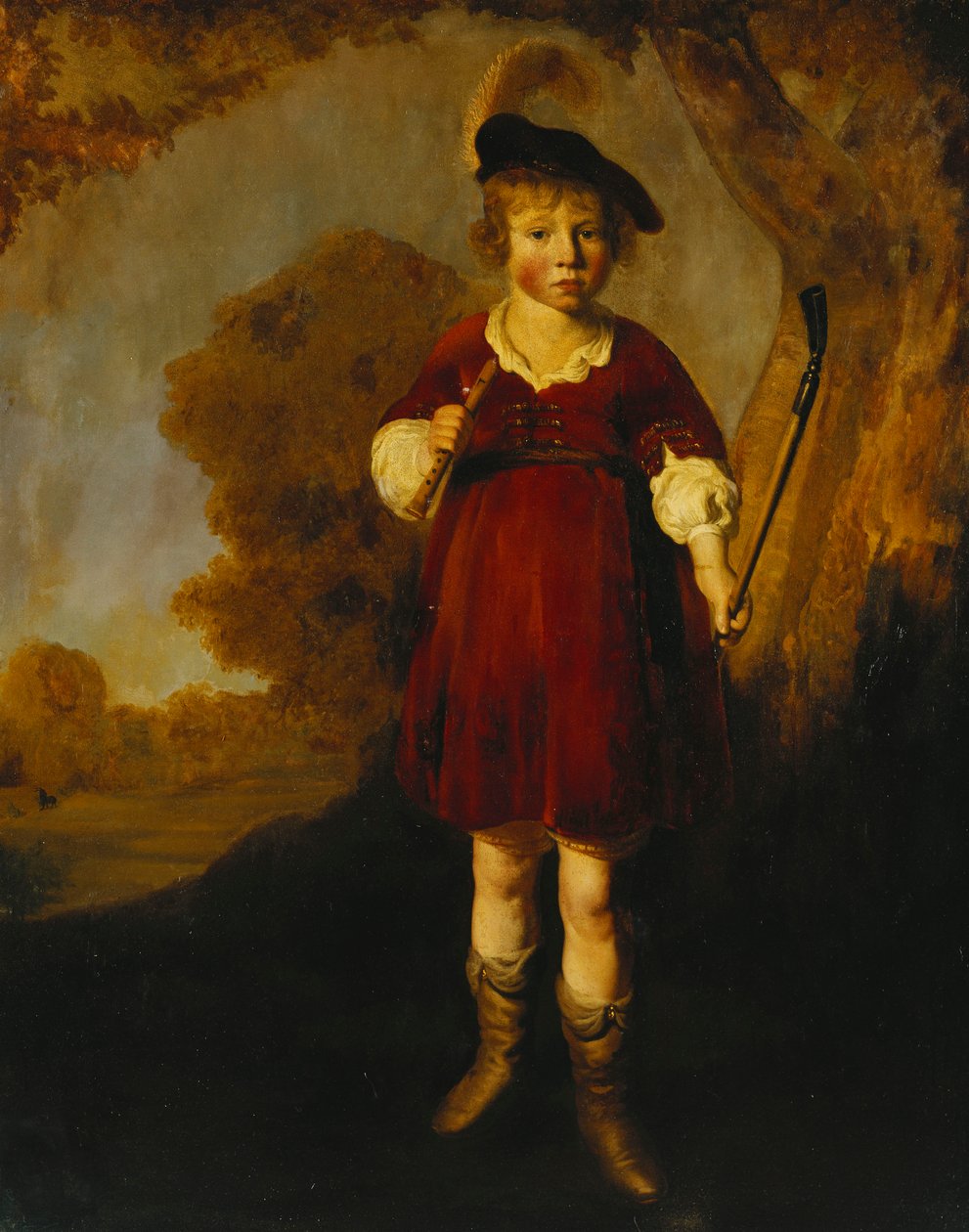 Pásztorként álló fiatal fiú portréja, teljes hosszában, tájban alkotó: Jacob Gerritsz Cuyp