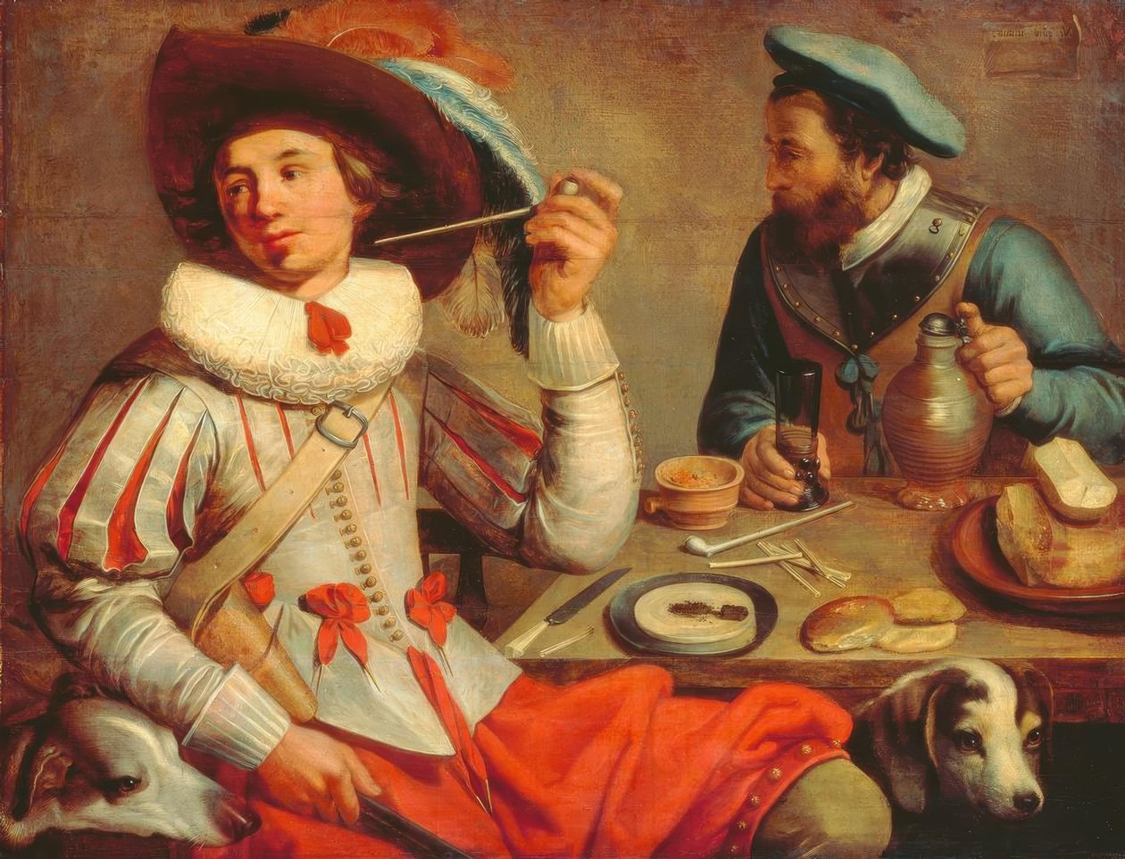 Két katona egy asztalnál alkotó: Jacob Gerritsz Cuyp