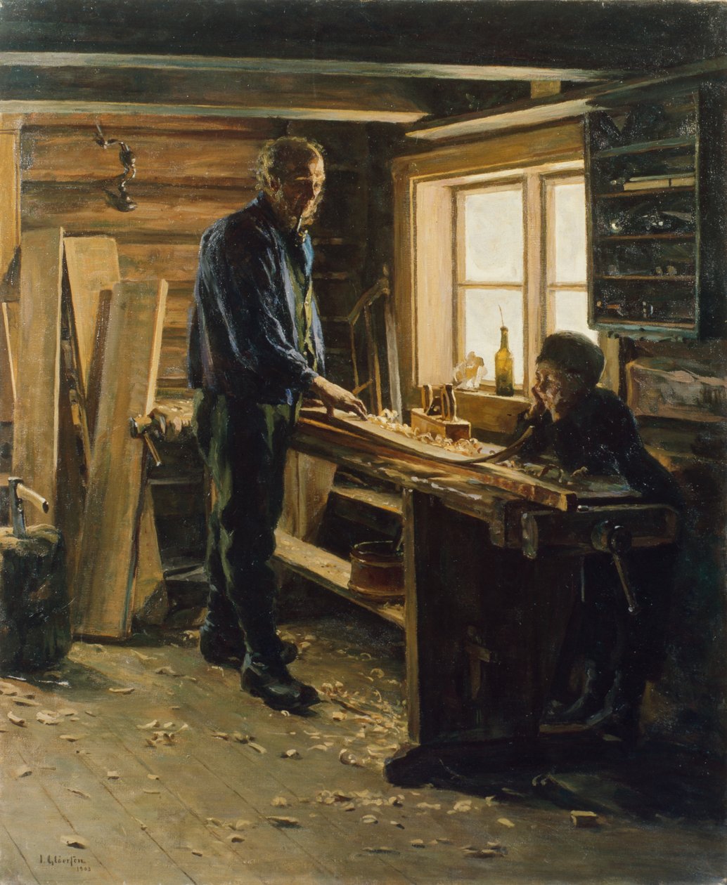 Az asztalosműhelyben alkotó: Jacob Gloersen