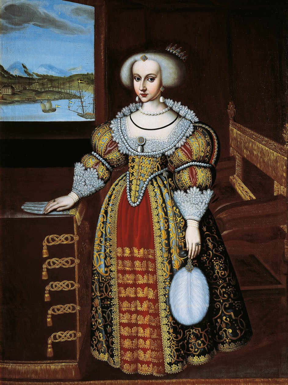 Svéd Krisztina portréja (Stockholm alkotó: Jacob Heinrich Elbfas